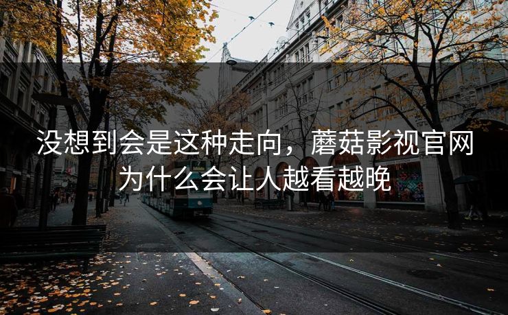 没想到会是这种走向，蘑菇影视官网为什么会让人越看越晚