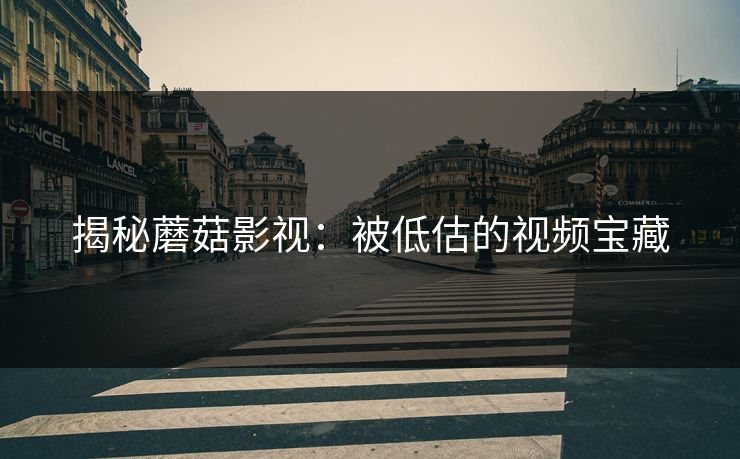 揭秘蘑菇影视:被低估的视频宝藏 揭秘蘑菇影视:被低估的视频宝藏
