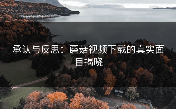 承认与反思：蘑菇视频下载的真实面目揭晓