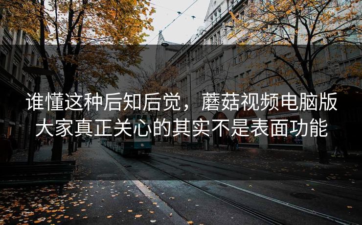 谁懂这种后知后觉,蘑菇视频电脑版大家真正关心的其实不是表面功能 谁懂这种后知后觉,蘑菇视频电脑版大家真正关心的其实不是表面功能
